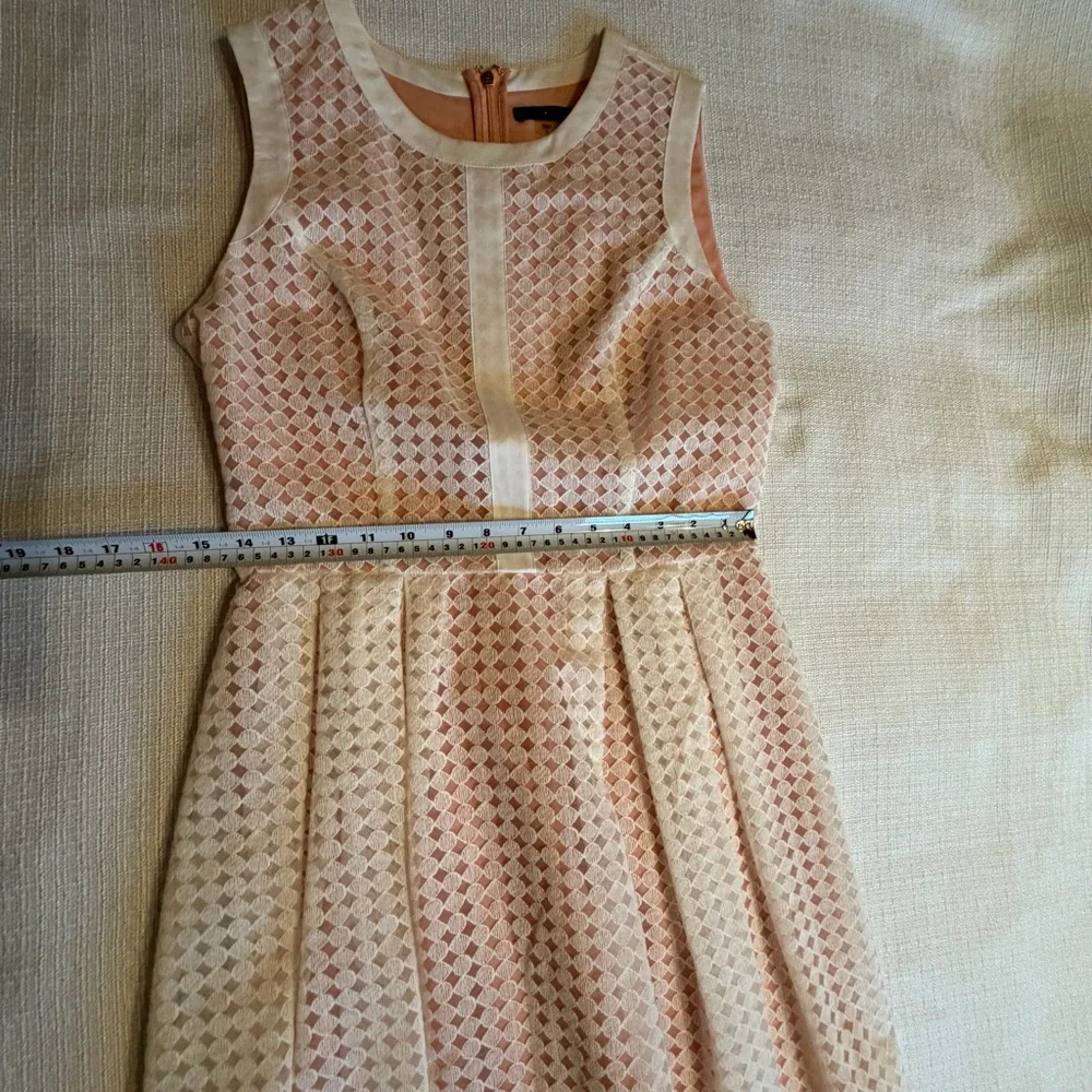 Tommy Hilfiger White Sleeveless Eyelet Fit-and-Flare Dress - Picture 5 of 8